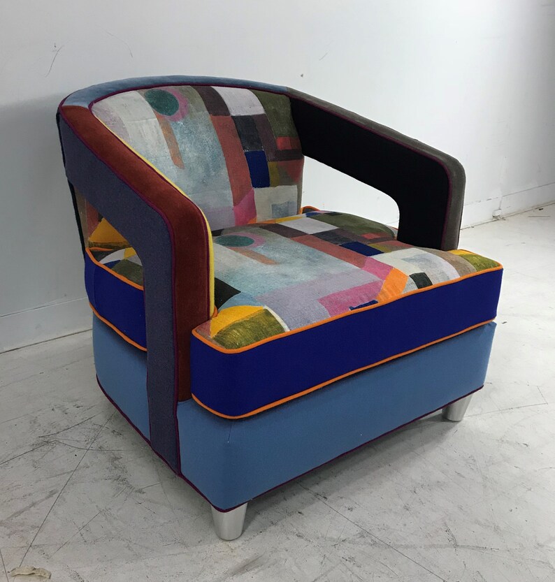 Paul Klee Colorful Architecture Contemporary Art Lounge Chair | Etsy