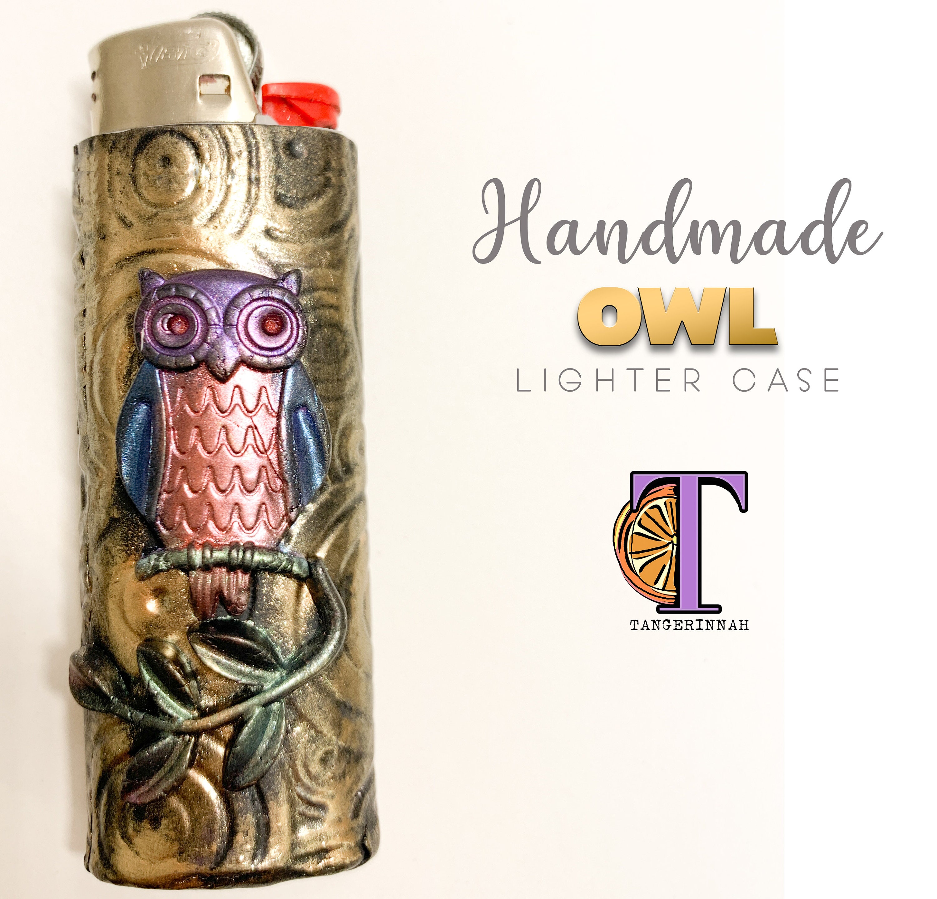 OWL Lighter Case lighter Sleeve Cover Fits Bic Lighters Etsy