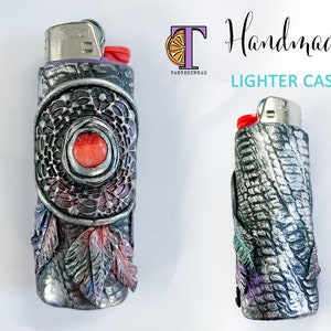butterfly Lighter Case Holder Sleeve Cover Fits Bic Lighters handmade  lighter cover
