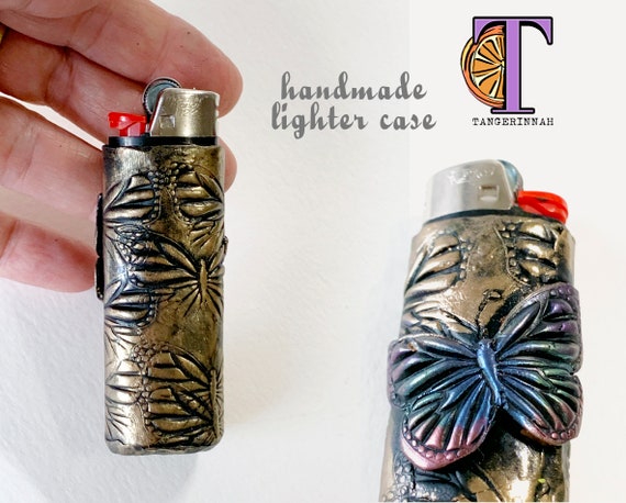 Butterfly Lighter Case Holder Sleeve Cover Fits Bic Lighters 