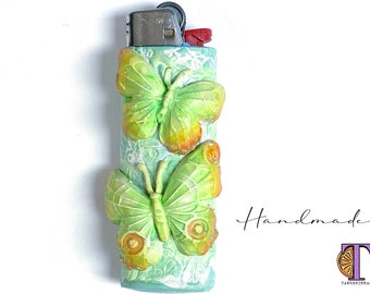 butterfly Lighter Case Holder Sleeve Cover Fits B i c Lighters handmade lighter cover