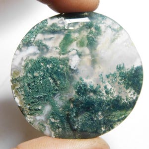 Green Moose Agate Gemstone 100% Natural Super Best Quality  71.80 Green Moose Agate Gemstone Round Shape  Pendant Size Free Shipping