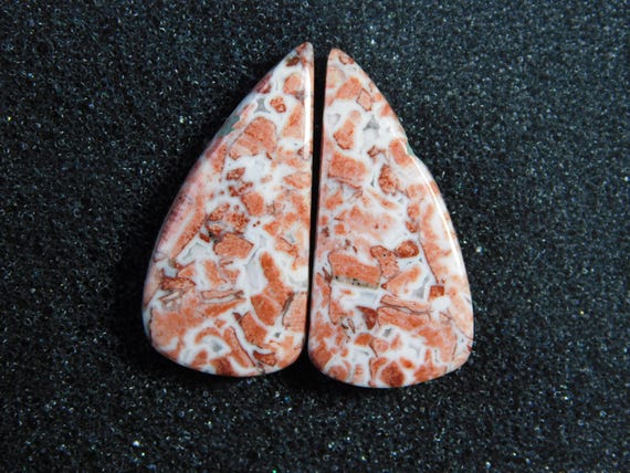Red Zebra Jasper Gemstone Pair: Fancy Cabochons, 25.80 Ct - Etsy