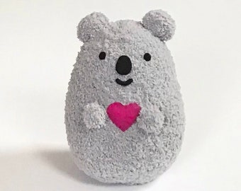 Adopt A Pet - Soft Plush Koala Bear - Cute Stuffed Zoo Animal Holding Heart