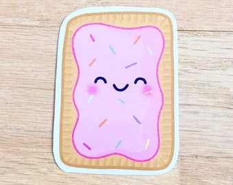 Pop Tart Sticker ~ Fun Kawaii Sticker Art  ~ Cute Laptop Sticker ~ Vinyl Water Bottle Sticker