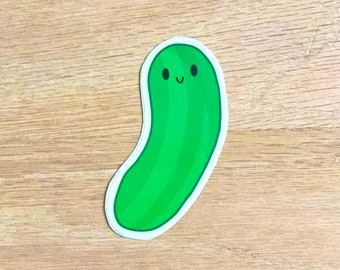 Vinyl Pickle Sticker ~ Kawaii Sticker ~ Laptop Sticker ~ Cute Skateboard Sticker