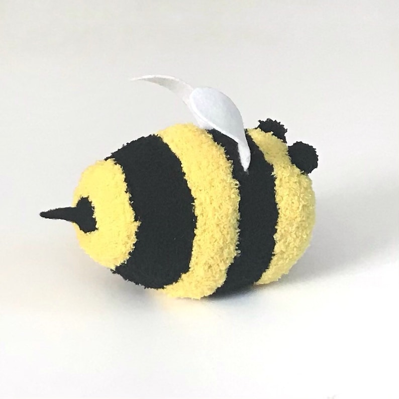 Plushie Adoption Plush Bumblebee Cute Handcrafted Stuffed Animal Soft Plushy Toy image 3