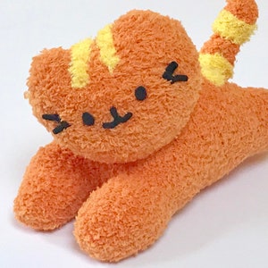 Adopt a Plushie Plush Orange Kitten Soft Handmade Stuffed Cat Cute Stuffed Pet image 2