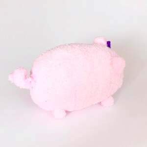 Plush Adoption Soft Plush Handmade Pig Stuffed Farm Animal Cute Plush Pig with Bow image 5