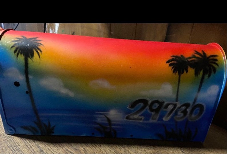 Custom Airbrush Mailboxes/ does not include stand Etsy