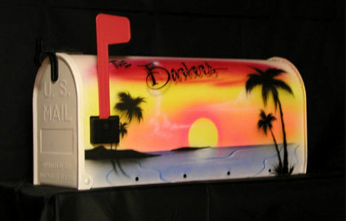 Custom Airbrush Mailboxes/ does not include stand Etsy