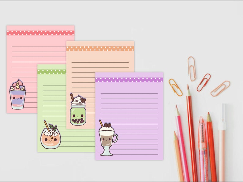 Printable Kawaii Stationary Cute Note Cards Kawaii Etsy