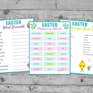 Printable Easter Game Pack, Easter Party Games, Printable Family Game ...