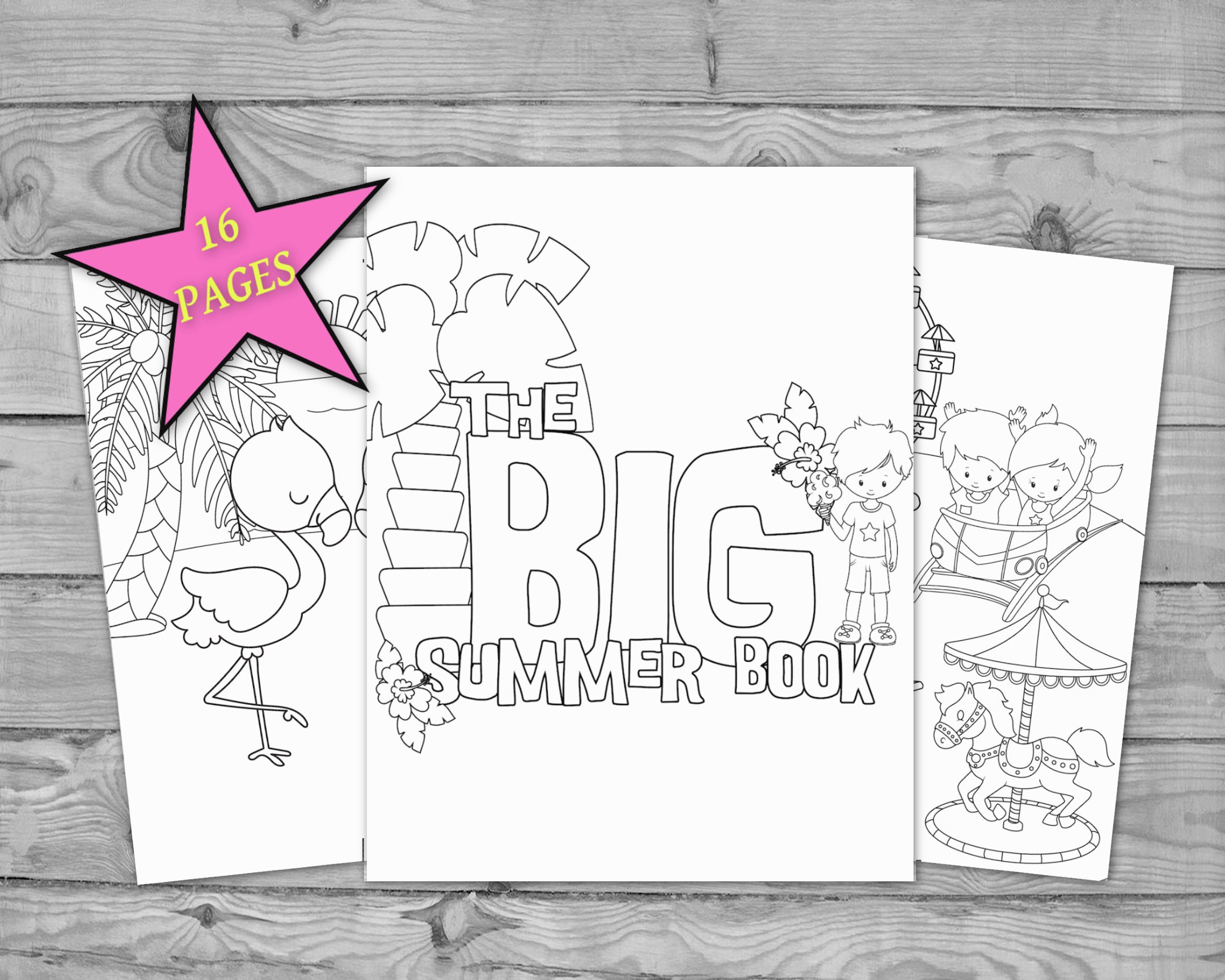 printable summer coloring book for kids kids coloring sheets etsy