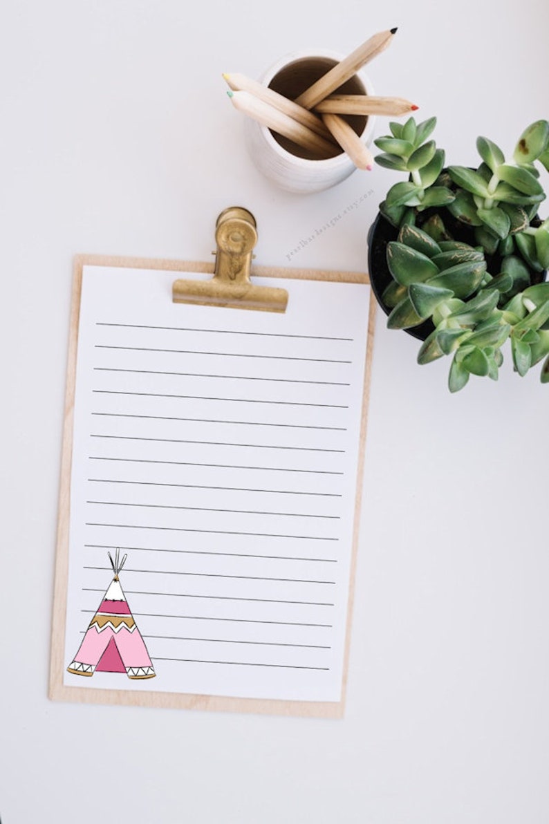 Printable Boho Note Pages / Bohemian Note Paper / Writing Paper / Blank ...