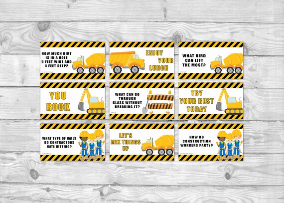Lunchbox Note Cards - Construction Lunchbox Note Cards - Construction