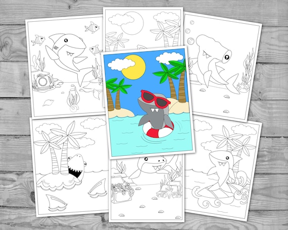 Printable Shark Coloring for Kids Shark Activity Coloring