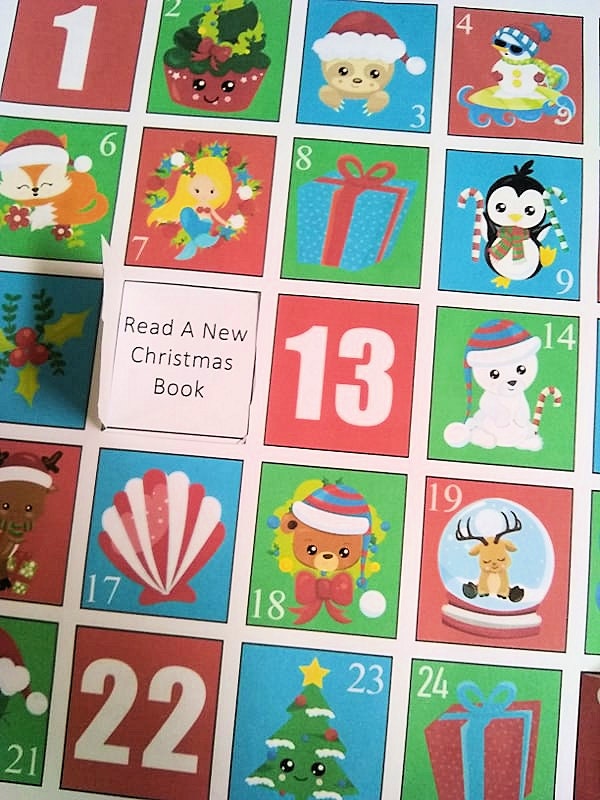 Printable Kawaii Advent Calendar Christmas Count Down DIY Advent