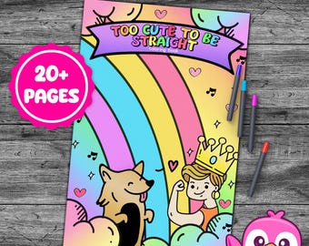 Printable LGBTQ+ Doodle Coloring Book (PDF)
