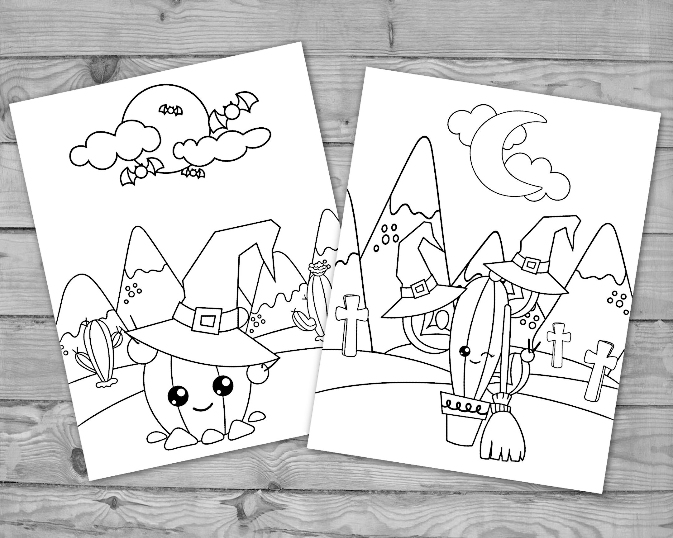 Printable Halloween Coloring for Kids Halloween Activity - Etsy