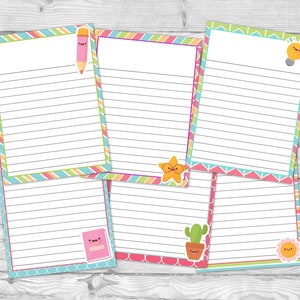 Carta nota stampabile - Kawaii Stationary - Carta da scrittura carina