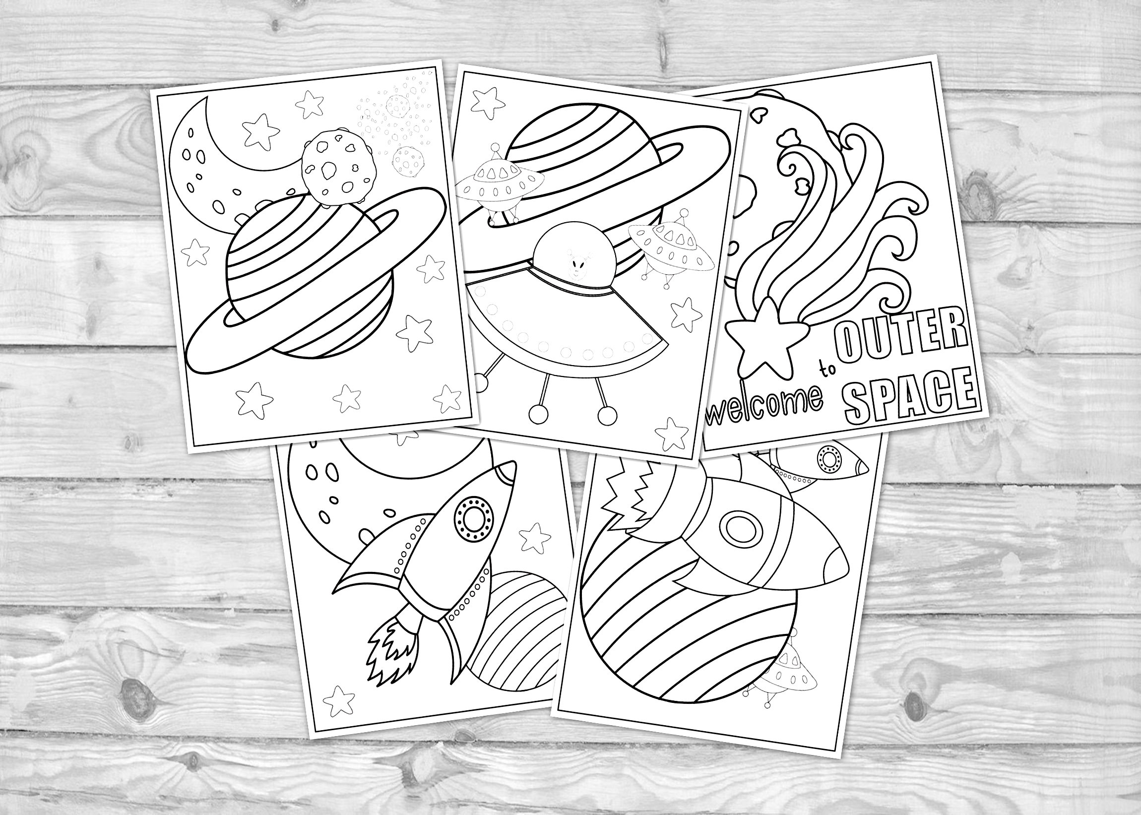 Printable Outer Space Coloring for Kids, Outer Space Activity Coloring ...