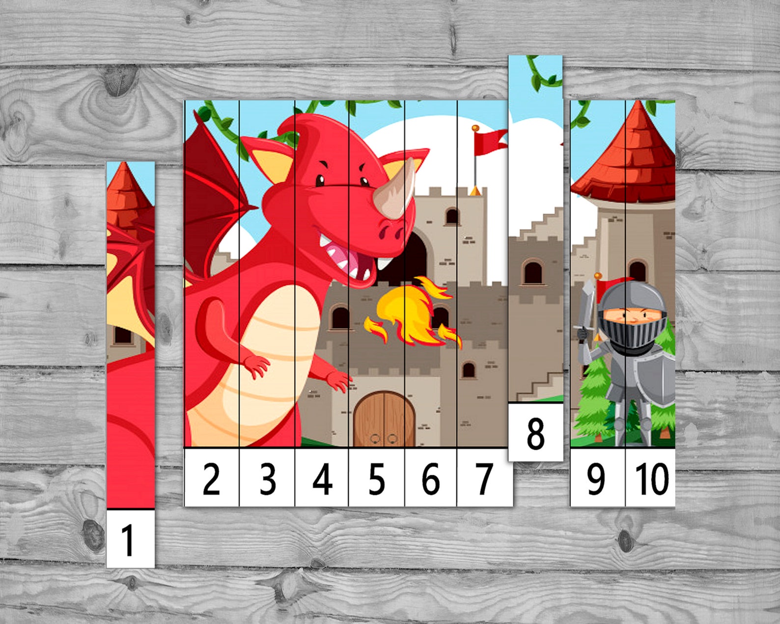 Printable Preschool Fairy Tale Puzzle Set Sequence Puzzle | Etsy