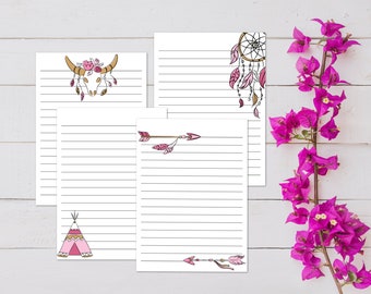 Printable Note Pages / Note Paper / Writing Paper / Blank | Etsy