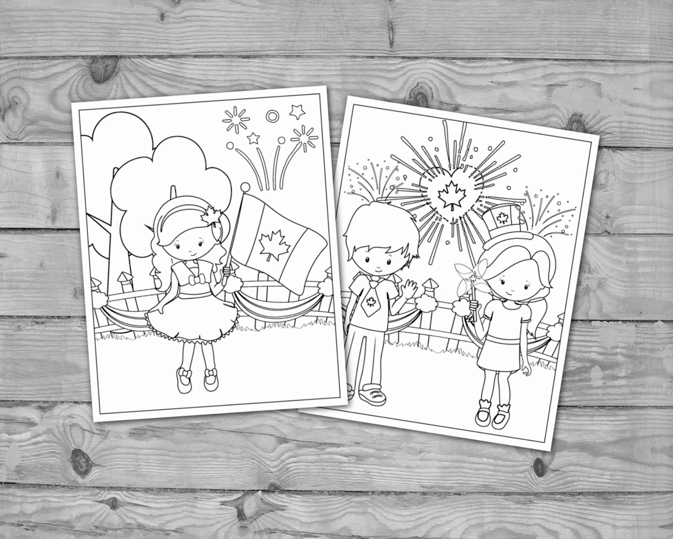 Printable Coloring for Kids Canada Day Activity Coloring | Etsy