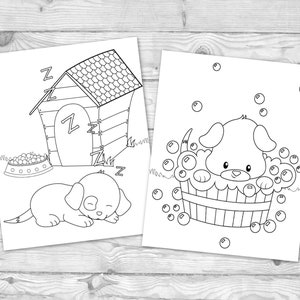 Printable Coloring for Kids Dog Activity Coloring Pages Kids - Etsy