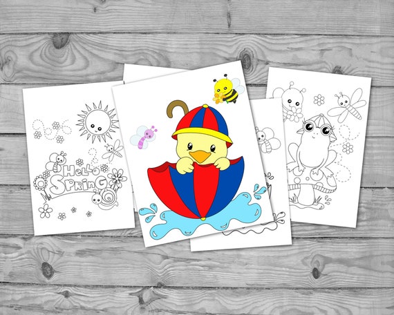 Printable Spring Coloring for Kids Spring Activity Coloring