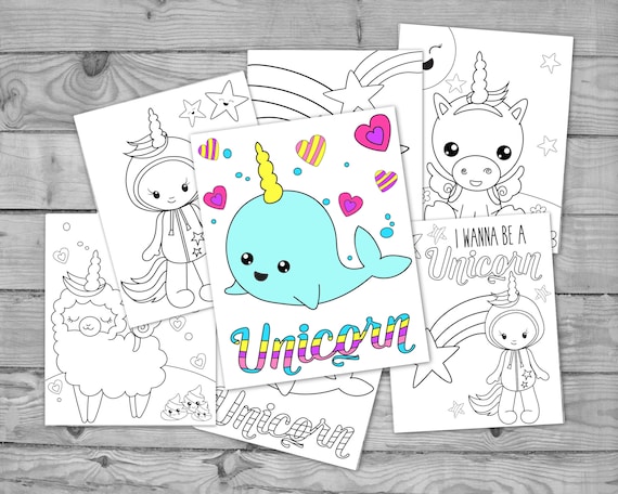 Printable Kawaii Unicorn Coloring Pages for Kids Unicorn