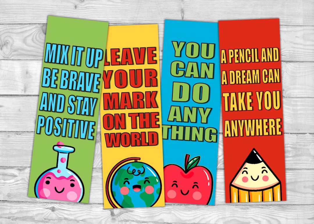Printable Bookmarks for Students, Student Gifts, Inspirational ...