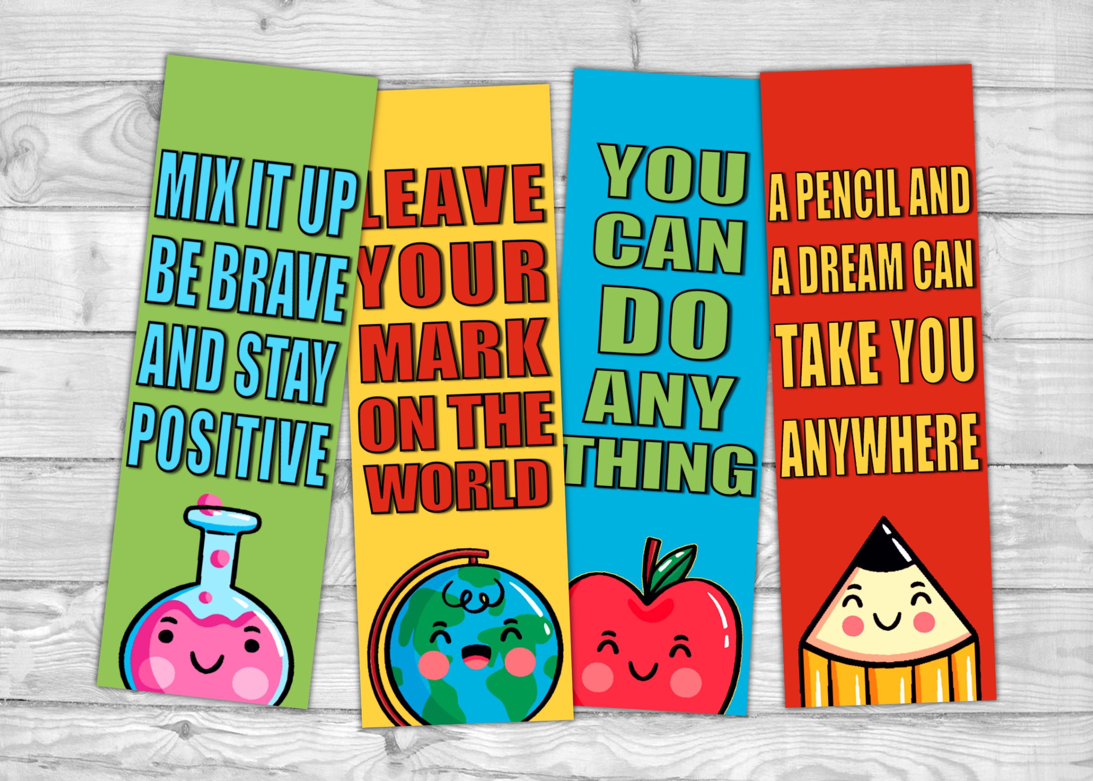 Printable Bookmarks for Students, Student Gifts, Inspirational Bookmarks for Kids Etsy