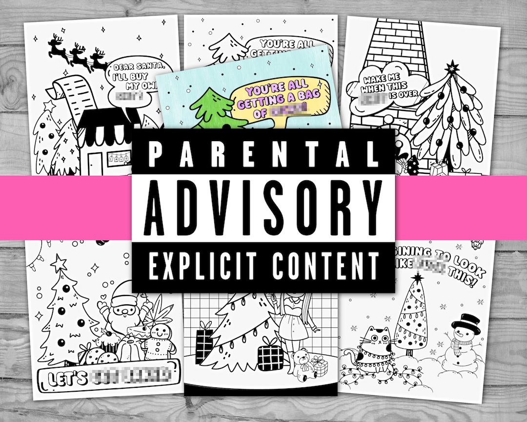 Printable Adult Coloring Pages, Rude Christmas Sweary Coloring Book - Etsy