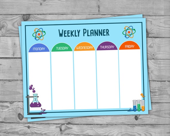 Printable Science Weekly Planner Homeschool Planner School | Etsy