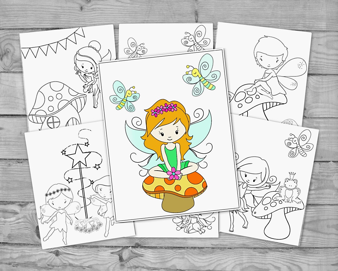 Printable Fairy Coloring Pages for Kids, Activity Coloring Pages, Kids ...