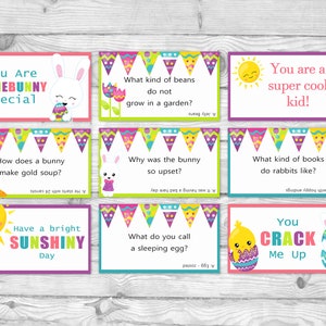 Printable Lunch Box Notes, Easter Lunchbox Notes, School Lunch Notes ...