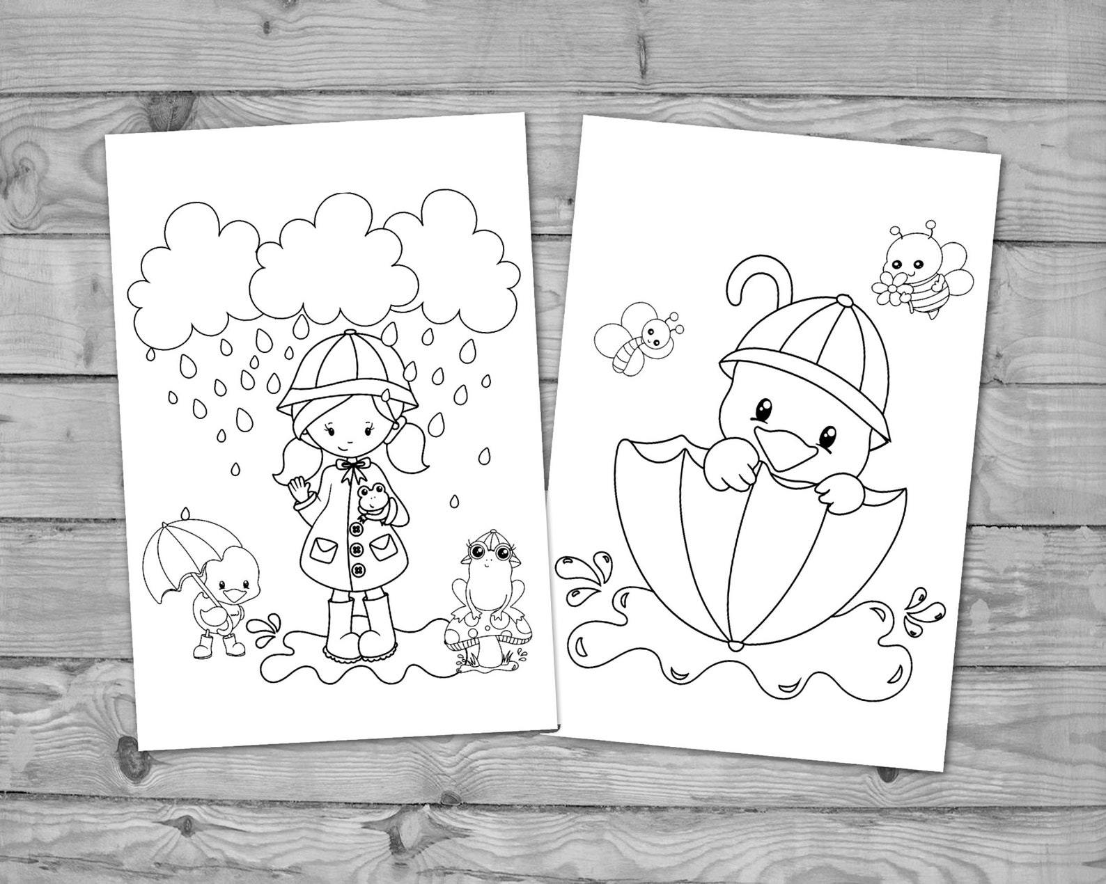 Printable Spring Coloring for Kids Spring Activity Coloring - Etsy
