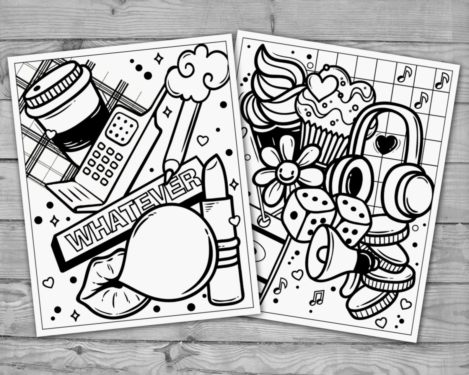 Printable 90s Coloring Pages 90s Aesthetic I Love the 90s - Etsy Canada