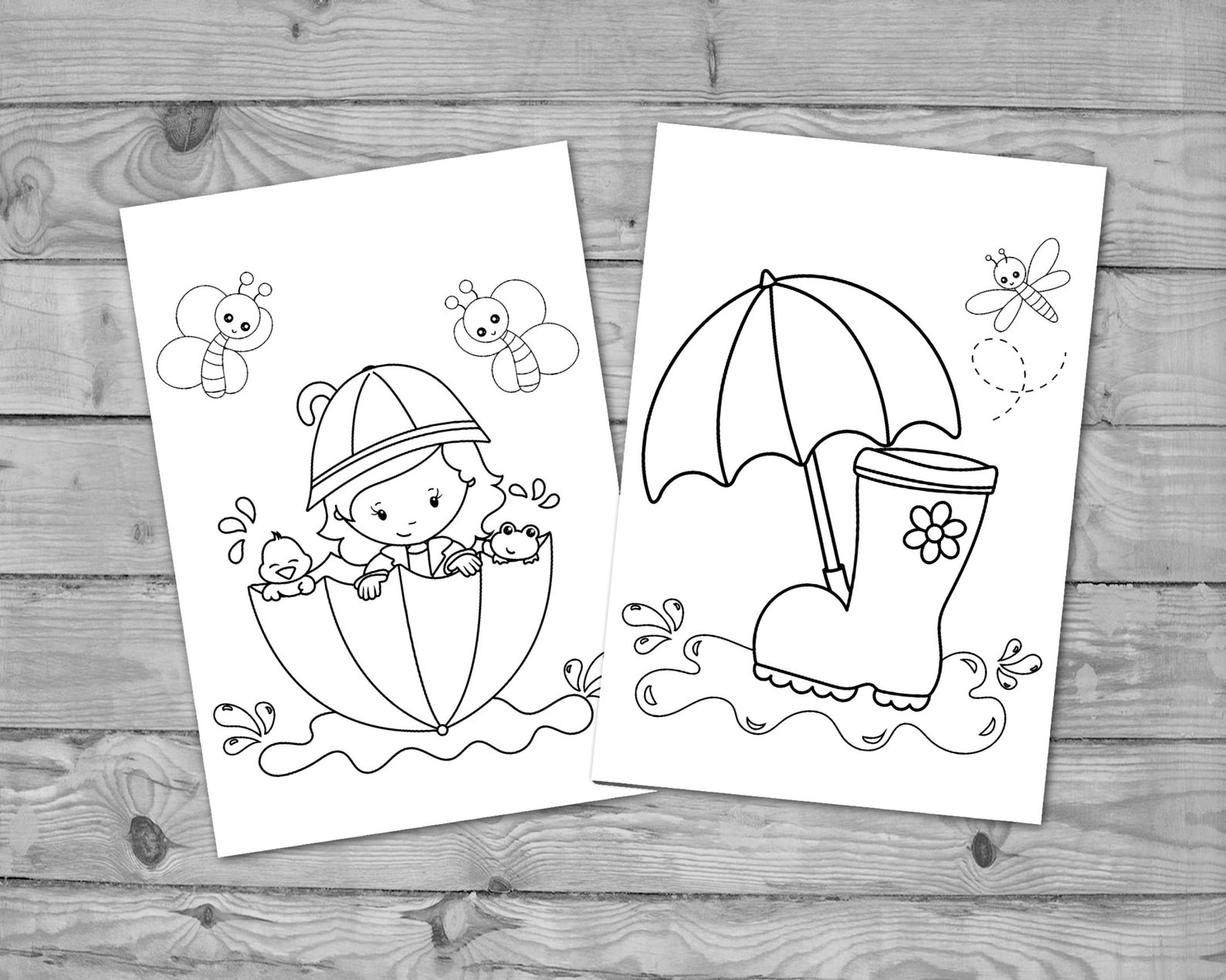 Printable Spring Coloring for Kids, Spring Activity Coloring Pages ...