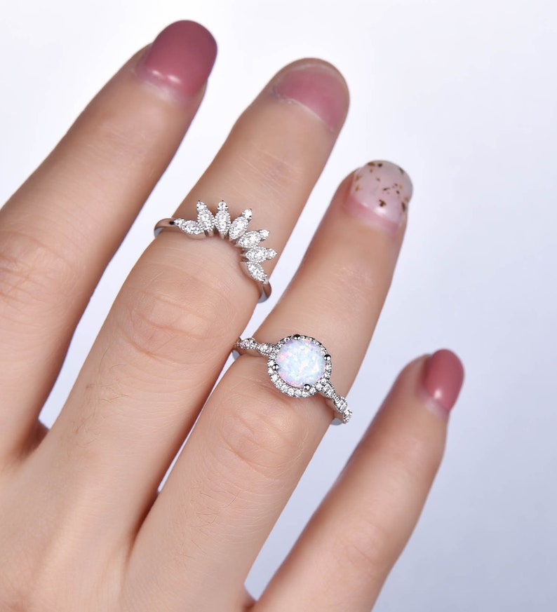 opal bridal set