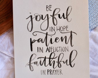 Be Joyful Watercolor Painting || Calligraphy, Print, Watercolor Painting