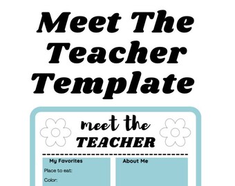 Meet The Teacher Template | First Year Teacher, Teachers