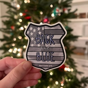 Back the Blue Sticker || Law Enforcement, Police Officer Gift