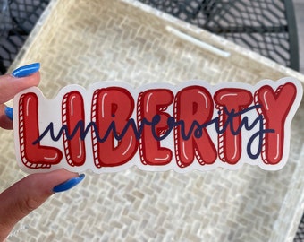 Pegatina de la Universidad Liberty // Liberty, Lynchburg, Virginia, pegatina de la Universidad, pegatina para portátil, pegatina de Hydroflask