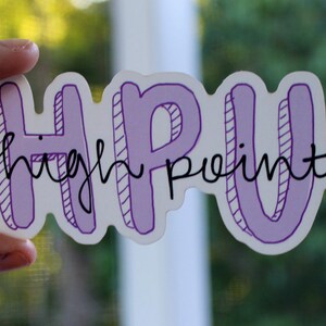 HPU Sticker || High Point, North Carolina, Universität, Laptop Aufkleber, Trinkflasche Aufkleber Bild 2