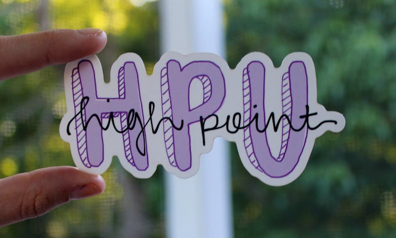 HPU Sticker || High Point, North Carolina, Universität, Laptop Aufkleber, Trinkflasche Aufkleber Bild 2