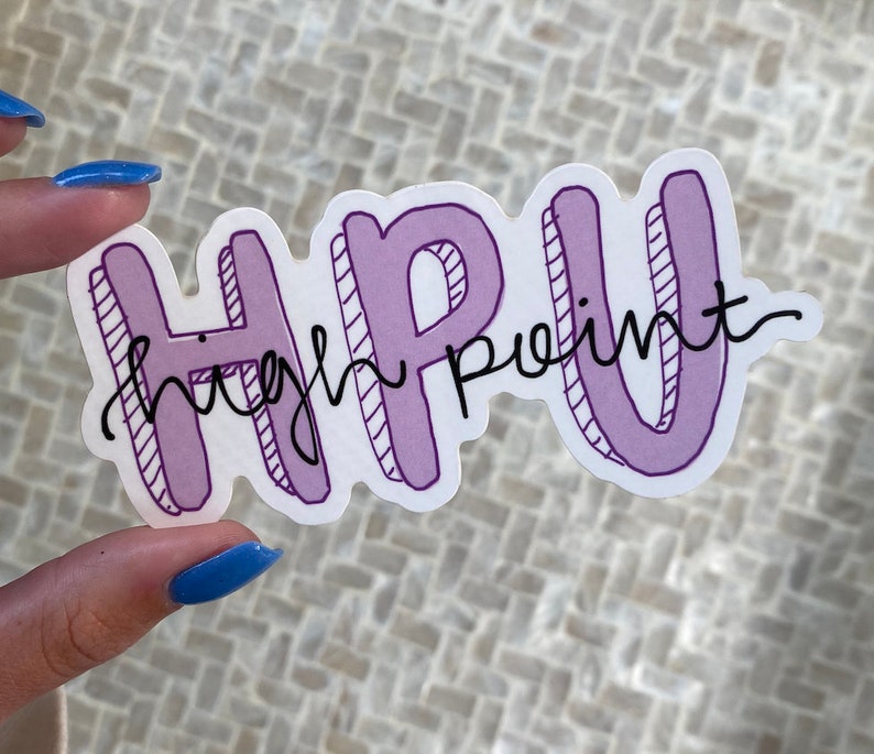HPU Sticker || High Point, North Carolina, Universität, Laptop Aufkleber, Trinkflasche Aufkleber Bild 1