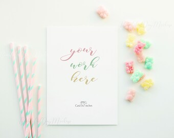 Shower Card Mockup Etsy
